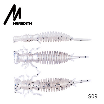 MEREDITH Larva Naluci Moale 50mm 62mm 85mm Naluci Artificiale Pescuit Vierme Silicon Bass Stiuca Minnow Swimbait Jigging Momeli din plastic