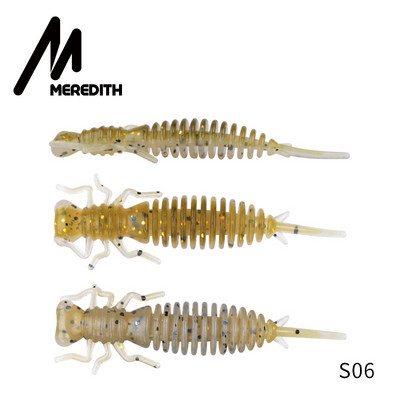 MEREDITH Larva Naluci Moale 50mm 62mm 85mm Naluci Artificiale Pescuit Vierme Silicon Bass Stiuca Minnow Swimbait Jigging Momeli din plastic