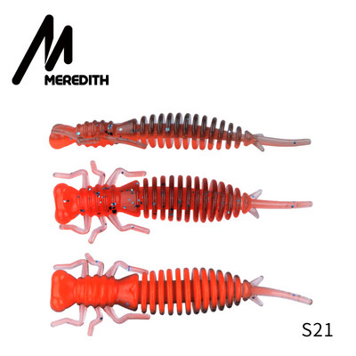 MEREDITH Larva Naluci Moale 50mm 62mm 85mm Naluci Artificiale Pescuit Vierme Silicon Bass Stiuca Minnow Swimbait Jigging Momeli din plastic