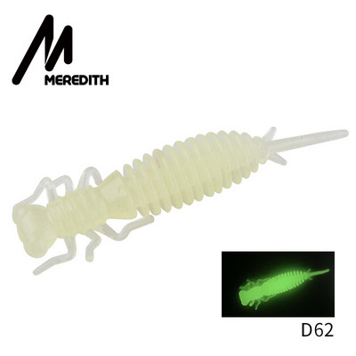 MEREDITH Larva Naluci Moale 50mm 62mm 85mm Naluci Artificiale Pescuit Vierme Silicon Bass Stiuca Minnow Swimbait Jigging Momeli din plastic