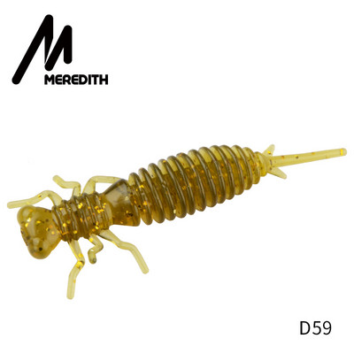 MEREDITH Larva Naluci Moale 50mm 62mm 85mm Naluci Artificiale Pescuit Vierme Silicon Bass Stiuca Minnow Swimbait Jigging Momeli din plastic