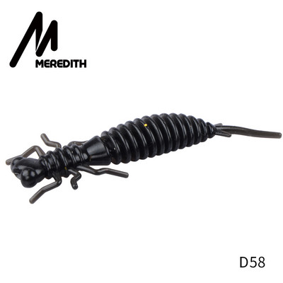 MEREDITH Larva Naluci Moale 50mm 62mm 85mm Naluci Artificiale Pescuit Vierme Silicon Bass Stiuca Minnow Swimbait Jigging Momeli din plastic