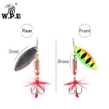 WPE Brand Spinner Lure 1 бр. 6,5 g/10 g/13,5 g 22 цвята с метална лъжица с кука за високи честоти, твърда примамка за риболов, стръв за риболовни принадлежности