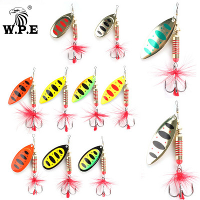 WPE Brand Spinner Lure 1 бр. 6,5 g/10 g/13,5 g 22 цвята с метална лъжица с кука за високи честоти, твърда примамка за риболов, стръв за риболовни принадлежности