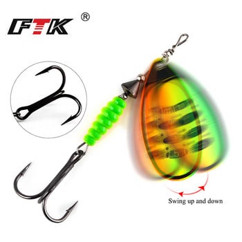 FISH KING Willow Spinner Bait 8.4g12.5g14.7g меден размер 3#-5# с 35647-BR Treble Hook 2#-1/0# риболовна примамка