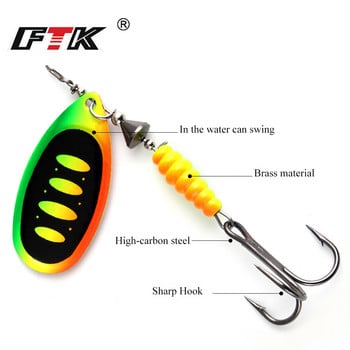 FISH KING Willow Spinner Bait 8.4g12.5g14.7g меден размер 3#-5# с 35647-BR Treble Hook 2#-1/0# риболовна примамка