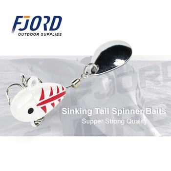 FJORD 7g/10.5g/14g Spinning Tail-spinner Swimbait Риболовни примамки Spinnerbait Vib Метална изкуствена стръв Аксесоари за риболов на шаран