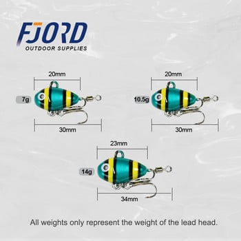 FJORD 7g/10.5g/14g Spinning Tail-spinner Swimbait Риболовни примамки Spinnerbait Vib Метална изкуствена стръв Аксесоари за риболов на шаран