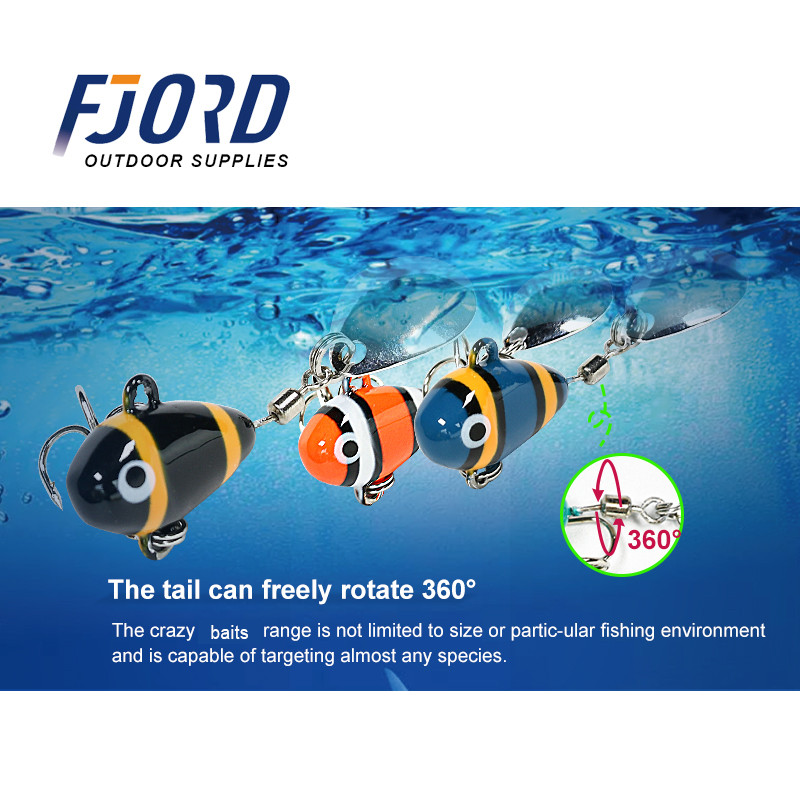 FJORD 7g/10.5g/14g Spinning Tail-spinner Swimbait horgászcsalik Spinnerbait Vib fém mesterséges csali pontyhorgász kiegészítők
