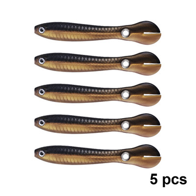 QXO 5pcs/Lot Fish Soft Lure Bionic Loach 10cm αξεσουάρ θαλάσσιου ψαρέματος Σιλικόνη Δολώματα αγαθά float ALL FOR FISH tools bait boat