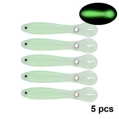 QXO 5pcs/Lot Fish Soft Lure Bionic Loach 10cm αξεσουάρ θαλάσσιου ψαρέματος Σιλικόνη Δολώματα αγαθά float ALL FOR FISH tools bait boat