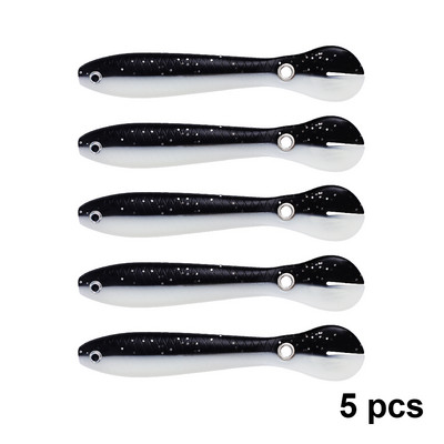 QXO 5pcs/Lot Fish Soft Lure Bionic Loach 10cm αξεσουάρ θαλάσσιου ψαρέματος Σιλικόνη Δολώματα αγαθά float ALL FOR FISH tools bait boat