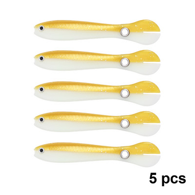 QXO 5pcs/Lot Fish Soft Lure Bionic Loach 10cm αξεσουάρ θαλάσσιου ψαρέματος Σιλικόνη Δολώματα αγαθά float ALL FOR FISH tools bait boat