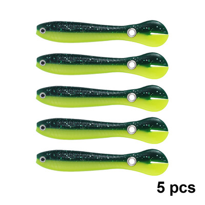 QXO 5pcs/Lot Fish Soft Lure Bionic Loach 10cm αξεσουάρ θαλάσσιου ψαρέματος Σιλικόνη Δολώματα αγαθά float ALL FOR FISH tools bait boat