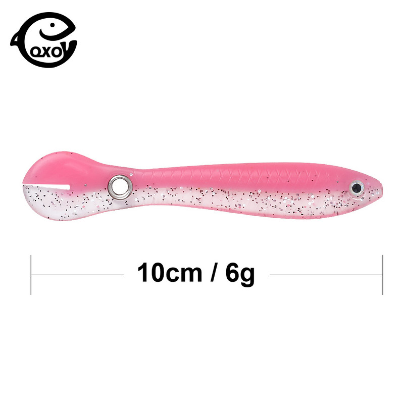 QXO 5pcs/Lot Fish Soft Lure Bionic Loach 10cm αξεσουάρ θαλάσσιου ψαρέματος Σιλικόνη Δολώματα αγαθά float ALL FOR FISH tools bait boat