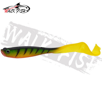 WALK FISH 4PCS джигинг воблери Риболовна примамка 12,5 cm 5,5 g shad T-tail мека стръв Изкуствени силиконови примамки Риболов на бас щука