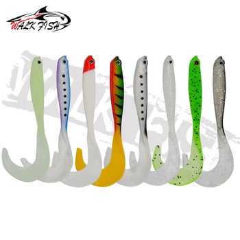 WALK FISH 4PCS джигинг воблери Риболовна примамка 12,5 cm 5,5 g shad T-tail мека стръв Изкуствени силиконови примамки Риболов на бас щука