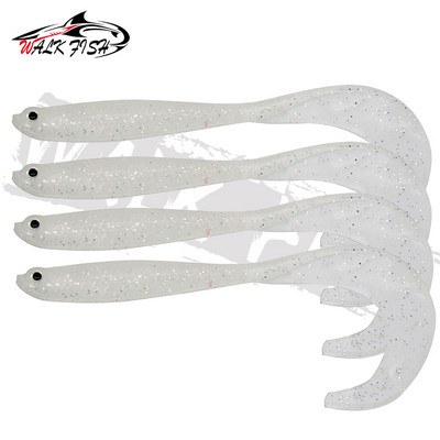 WALK FISH 4BUC Jigging Wobblers Naluca de pescuit 12.5cm 5.5g Shad T-tail momeală moale Naluci artificiale din silicon Pescuit la stiuca
