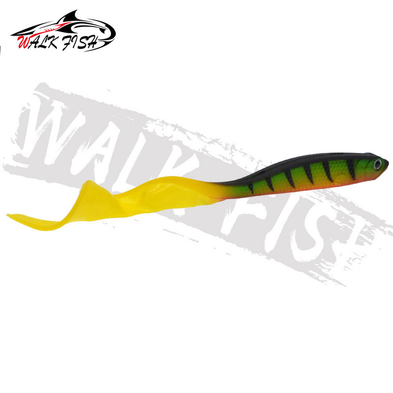 WALK FISH 4BUC Jigging Wobblers Naluca de pescuit 12.5cm 5.5g Shad T-tail momeală moale Naluci artificiale din silicon Pescuit la stiuca