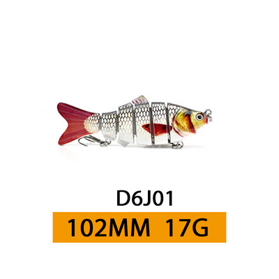 ODS 140mm 30g Naluci de pescuit Wobblers de scufundare Naluci de pescuit Crankbait Swimbait 8 segmente Momeală artificială tare pentru momeli de pescuit