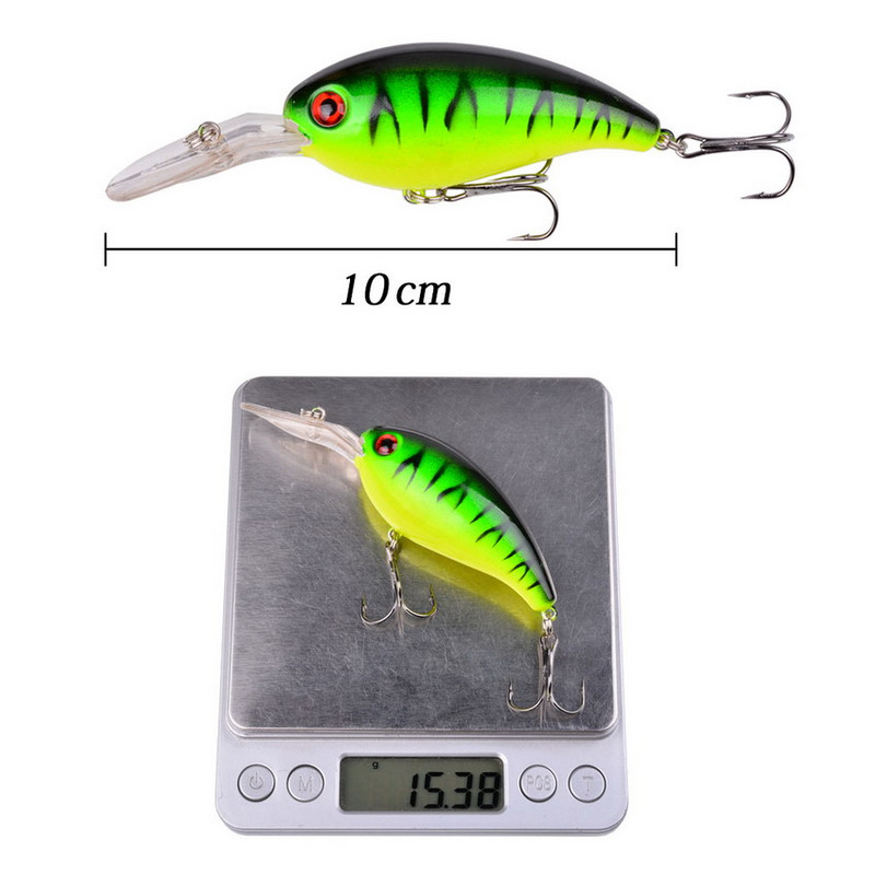 1 db Crank horgászcsali csali wobbler 14g 10cm Minnow Isca mesterséges csali Crankbait Leurre de Bass csuka trolling Pesca tackle
