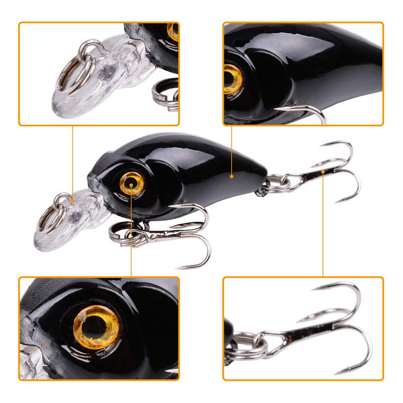 Aorace 9/6 tk Crankbaits Set Segavärvilised Püügilandid Minnow Baits Wobbler Bass Swimbait Meri ujumisforelli varustus Hard
