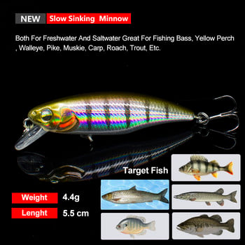 Slow Sinking Minnow Wobbler 5.5cm 4.4g Риболовна примамка Crankbaits риболовни примамки 2020 swimbait риболовна стръв примамки fishing pesca