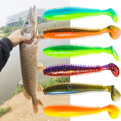 Hedgehog Spikey Shad 80mm 120mm Fishing Soft Lure tengeri uborka lapátos féreg szilikon wobbler hengeres csali