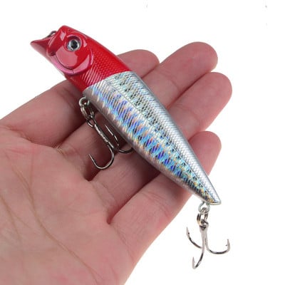 Whopper Plopper 9cm 11,5g TopWater Popper püügilant kõva söödaga voblerid, pöörlevad pehme sabaga kalastustarbed