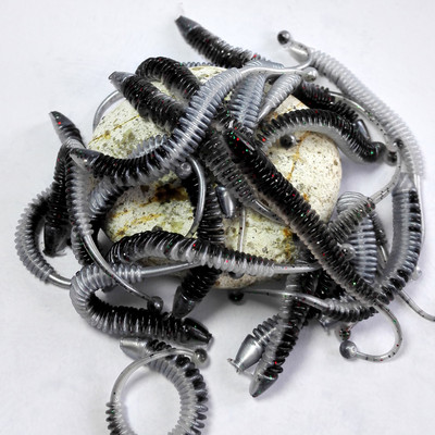 10 бр./лот Риболовна примамка Мека примамка Shad Силиконови примамки Воблери Swimbait Изкуствен leurre souple