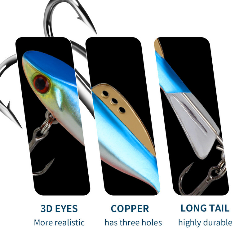 FISH KING 1PC Naluci de pescuit cu gheață 4g/8g10g/17g Momeli de iarnă Echilibrator de momeli pentru momeli de pescuit Jigging