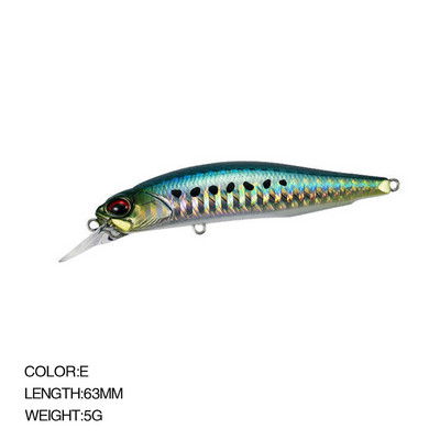 2022-es új 77 mm-es / 63 mm-es horgászcsali, süllyedő Minnow Jerkbait kemény csali horgász wobbler basszus Crankbait pisztráng csali kakas szájú csali