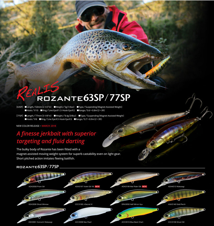 2022-es új 77 mm-es / 63 mm-es horgászcsali, süllyedő Minnow Jerkbait kemény csali horgász wobbler basszus Crankbait pisztráng csali kakas szájú csali