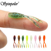 Spinpoler Fishing Pehmed landid AJING Rockfish 10tk/partii 0,3g 36mm Twin Tail Kunstvoobler Ocean Rock Silikoonist Shad Worm Bait