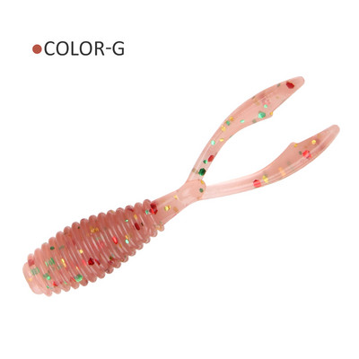 Spinpoler Fishing Pehmed landid AJING Rockfish 10tk/partii 0,3g 36mm Twin Tail Kunstvoobler Ocean Rock Silikoonist Shad Worm Bait