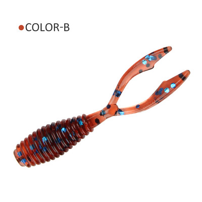 Spinpoler Fishing Pehmed landid AJING Rockfish 10tk/partii 0,3g 36mm Twin Tail Kunstvoobler Ocean Rock Silikoonist Shad Worm Bait