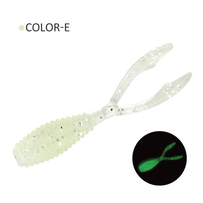 Spinpoler Fishing Pehmed landid AJING Rockfish 10tk/partii 0,3g 36mm Twin Tail Kunstvoobler Ocean Rock Silikoonist Shad Worm Bait