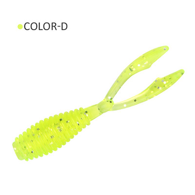 Spinpoler Fishing Pehmed landid AJING Rockfish 10tk/partii 0,3g 36mm Twin Tail Kunstvoobler Ocean Rock Silikoonist Shad Worm Bait