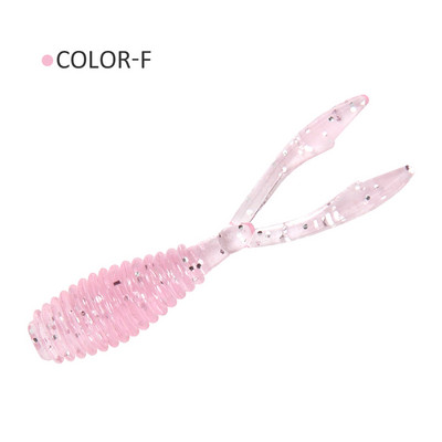 Spinpoler Fishing Pehmed landid AJING Rockfish 10tk/partii 0,3g 36mm Twin Tail Kunstvoobler Ocean Rock Silikoonist Shad Worm Bait