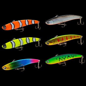 WALK FISH 1Pcs 79mm/14g 60mm/10g Риболовна примамка Бионична изкуствена VIB твърда стръв Реалистична потопяема примамка Лаврак Солена вода