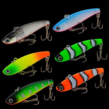 WALK FISH 1Pcs 79mm/14g 60mm/10g Риболовна примамка Бионична изкуствена VIB твърда стръв Реалистична потопяема примамка Лаврак Солена вода