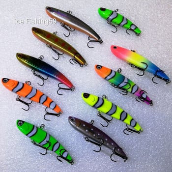 WALK FISH 1Pcs 79mm/14g 60mm/10g Риболовна примамка Бионична изкуствена VIB твърда стръв Реалистична потопяема примамка Лаврак Солена вода