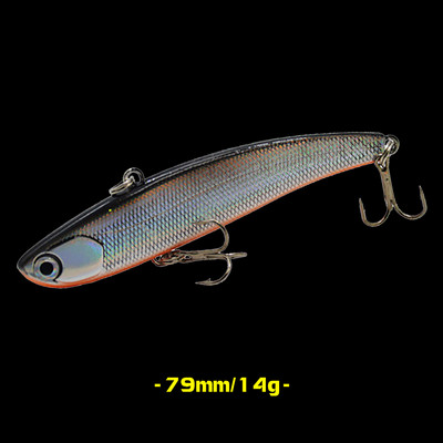 WALK FISH 1Pcs 79mm/14g 60mm/10g Риболовна примамка Бионична изкуствена VIB твърда стръв Реалистична потопяема примамка Лаврак Солена вода