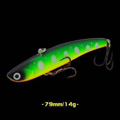 WALK FISH 1Pcs 79mm/14g 60mm/10g Риболовна примамка Бионична изкуствена VIB твърда стръв Реалистична потопяема примамка Лаврак Солена вода