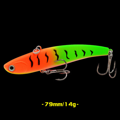 WALK FISH 1Pcs 79mm/14g 60mm/10g Риболовна примамка Бионична изкуствена VIB твърда стръв Реалистична потопяема примамка Лаврак Солена вода