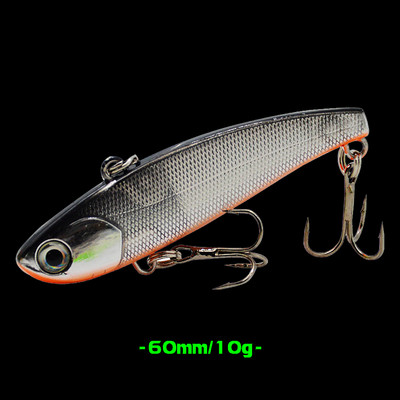 WALK FISH 1Pcs 79mm/14g 60mm/10g Риболовна примамка Бионична изкуствена VIB твърда стръв Реалистична потопяема примамка Лаврак Солена вода