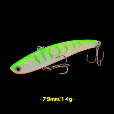 WALK FISH 1Pcs 79mm/14g 60mm/10g Риболовна примамка Бионична изкуствена VIB твърда стръв Реалистична потопяема примамка Лаврак Солена вода