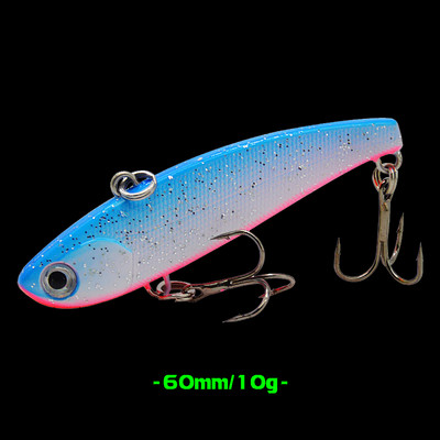 WALK FISH 1Pcs 79mm/14g 60mm/10g Риболовна примамка Бионична изкуствена VIB твърда стръв Реалистична потопяема примамка Лаврак Солена вода