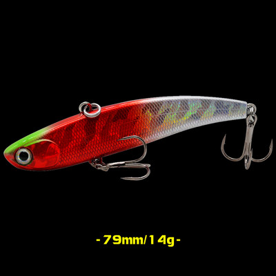 WALK FISH 1Pcs 79mm/14g 60mm/10g Риболовна примамка Бионична изкуствена VIB твърда стръв Реалистична потопяема примамка Лаврак Солена вода