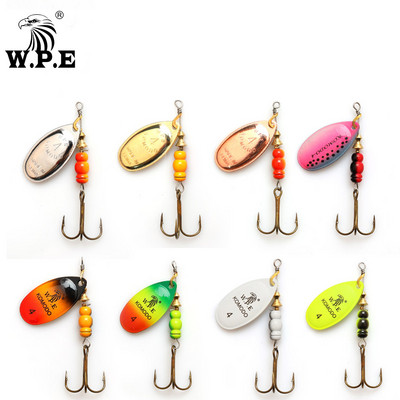 Μάρκα WPE 1τμχ Spinner Lure 6,5g/9,7g/13,4g Bass Fishing Bait Metal Spoon Lure Treble Hook Fishing Tackle Hard Lure CrankBaits